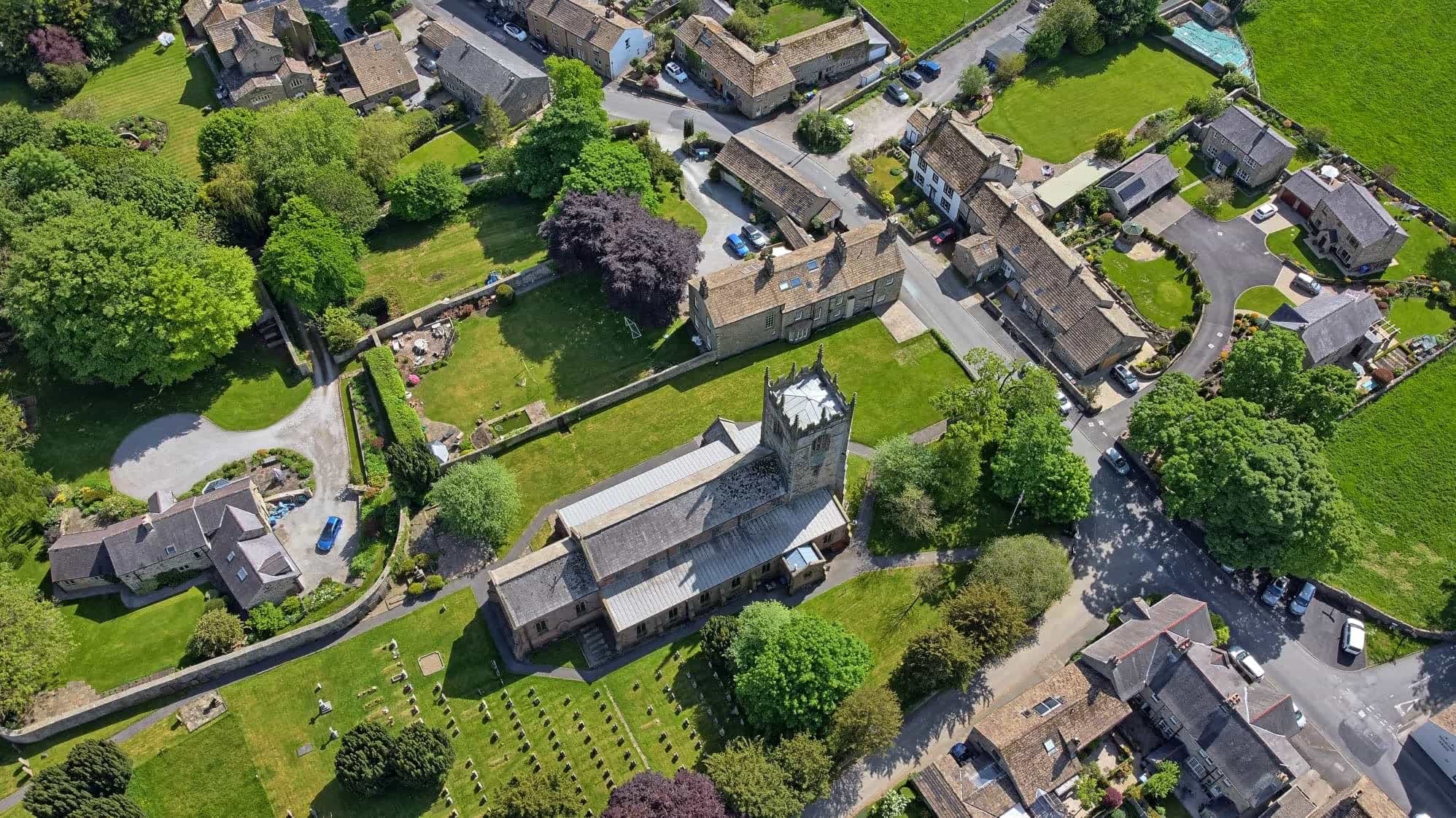 St Andrew's church from above